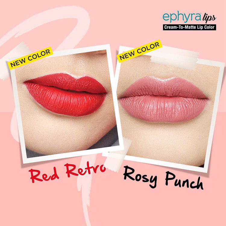 rosy punch red retro ephyra lips lipmatte